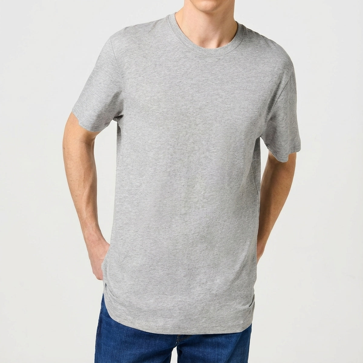 Wrangler 2 PACK TEE MID GREY MELEE