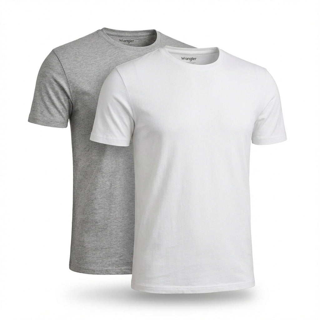 Wrangler 2 PACK TEE MID GREY MELEE