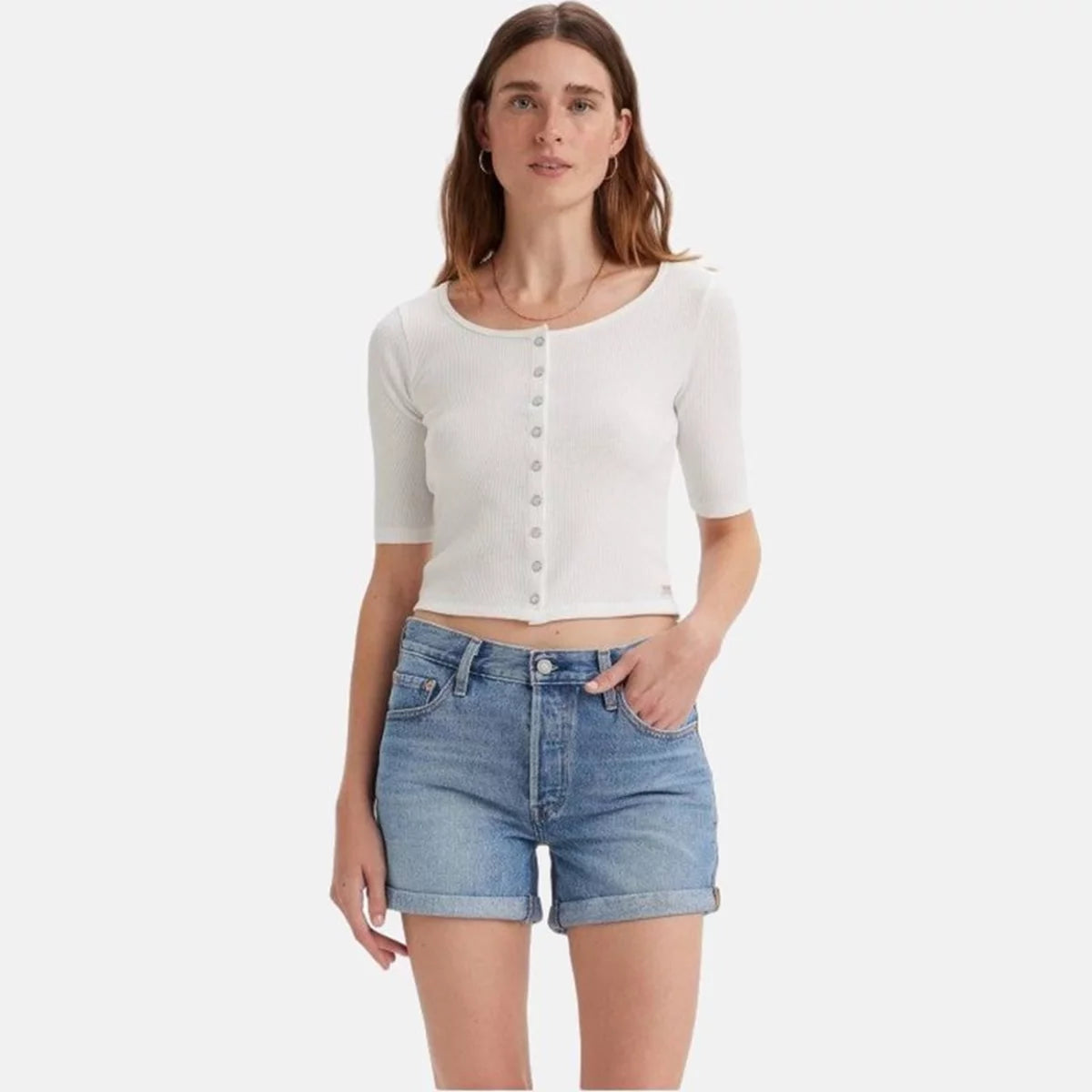 DRY GOODS WAFFLE TOP WHITES