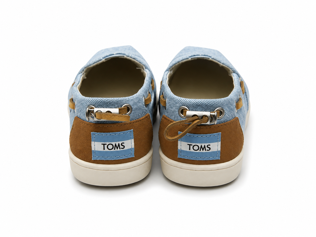 TOMS Γαλάζιες εσπαντρίγιες με καφέ λεπτομέρειες