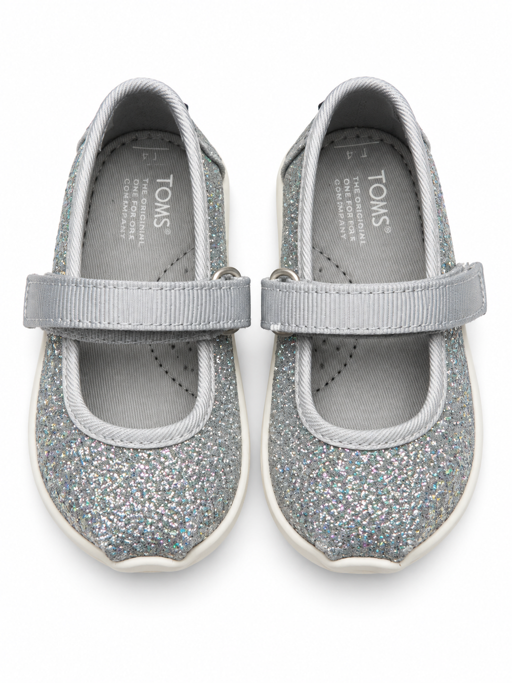 Toms Ασημί Μπαλαρίνες με glitter