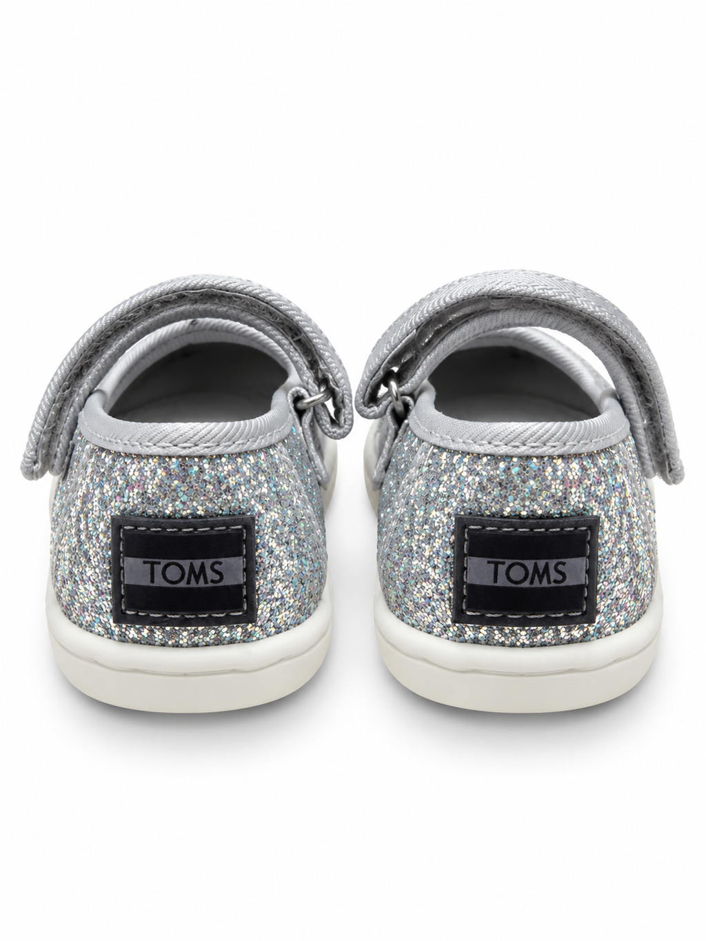 Toms Ασημί Μπαλαρίνες με glitter