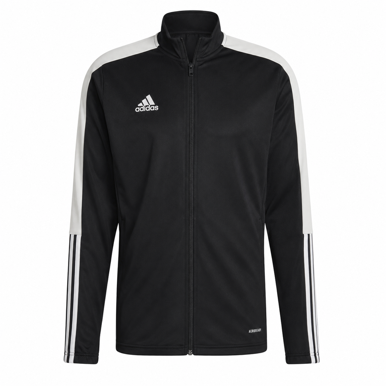 Adidas Μαύρη Ζακέτα με Ρίγες