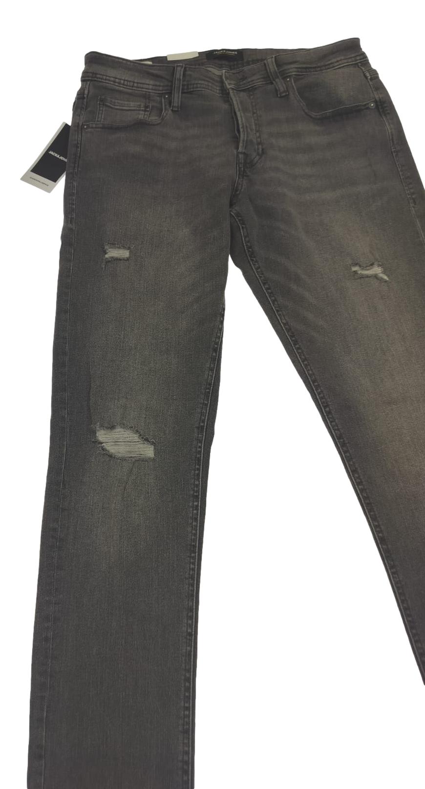 Jack & Jones Grey Slim Fit Jeans (ZZO1PJS10-C00) Men